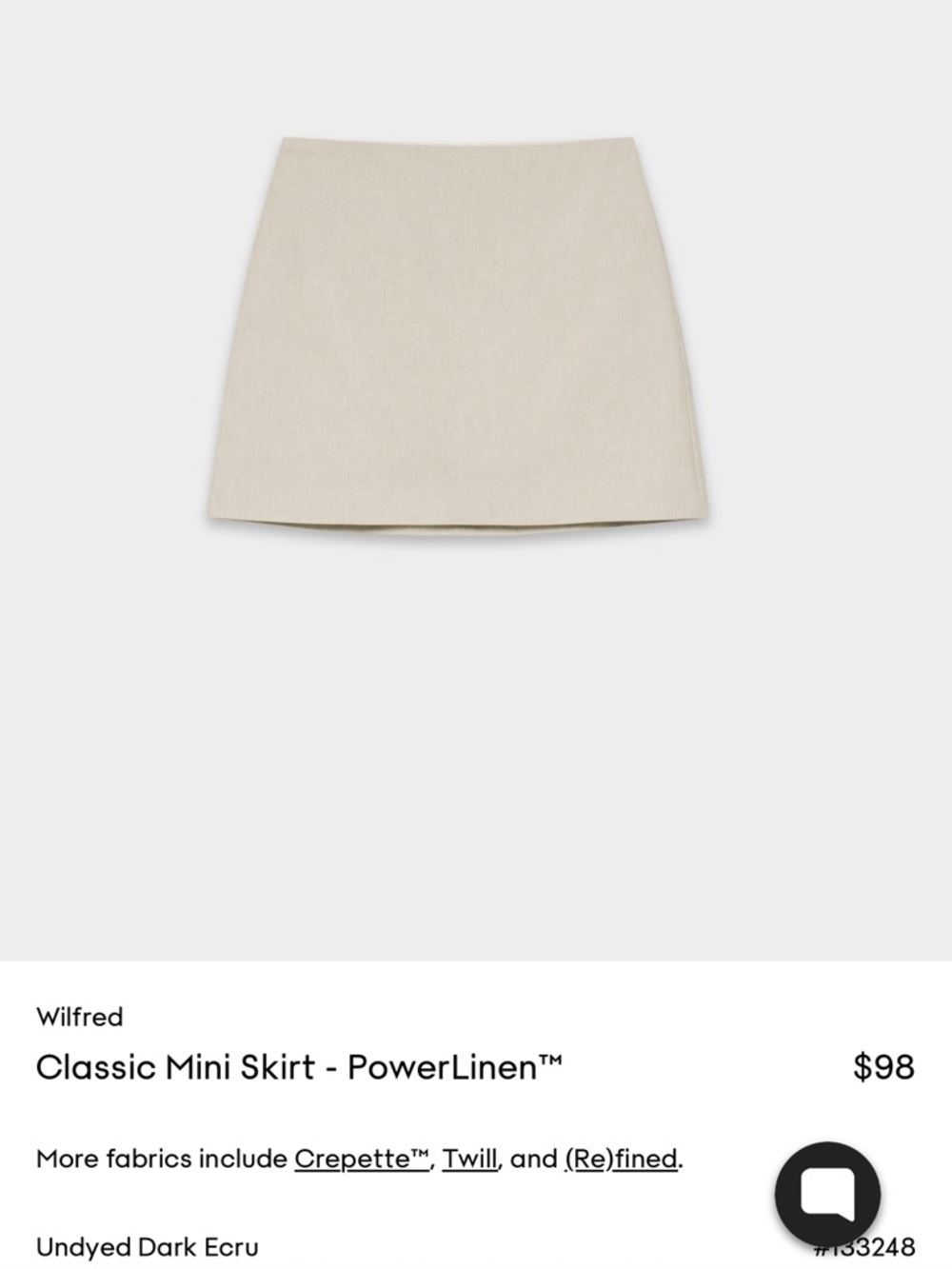 Wilfred Linen High Rise Skirt - 6